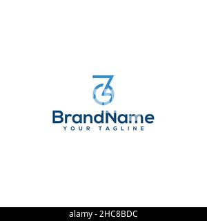 Minimalist Letter Mark Abstract BIKES logo design Stock Vector