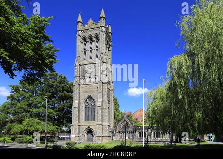 The Christ Church Tower, Crewe town, Cheshire, England, UK Stock Photo ...