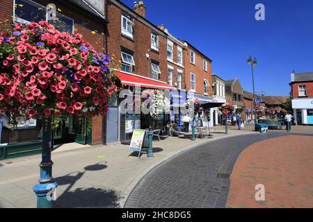 The high street in Crewe town, Cheshire, England, UK Stock Photo