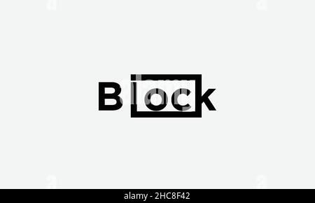 Block vector logo design Stock Vector