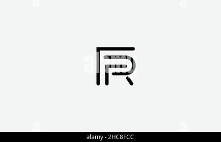 FR RF F R vector logo design Stock Vector