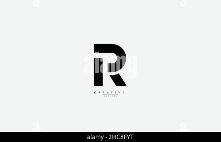 PR RP P R vector logo design Stock Vector