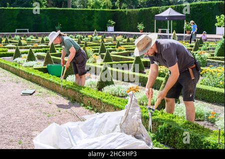 Hanbury Hall, National Trust House and Garden Stock Photo