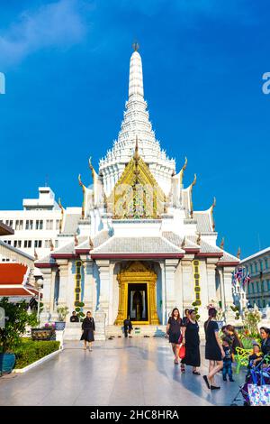 Bangkok City Pillar Shrine (Lak Mueang) in the Phra Nakhon district of Bangkok, Thailand