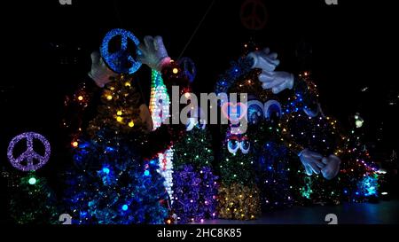 Christmas Decorations EM Quarter, Emporium, Luxury Shopping Mall, Sukhumvit Road, Phrom Phong Area Night Stock Photo