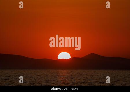 Sunset over the mountains of the Dingle Peninsula, County Kerry, Ireland Stock Photo