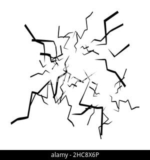 Crack isolated. fissure and rift. fracture vector illustration Stock Vector