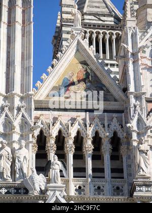 Jesus birth mosain from Siena Cathedral facade Stock Photo