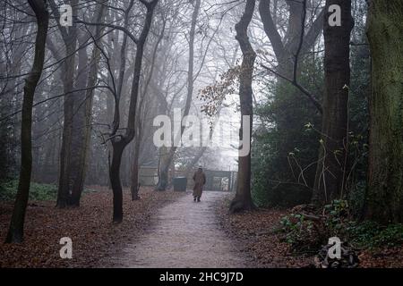 Fog in London Boxing Day 2021 Stock Photo