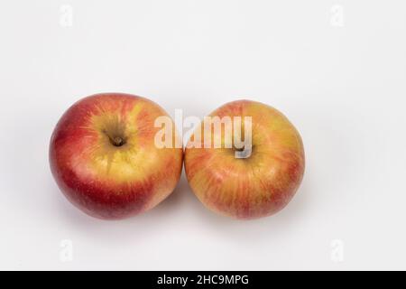 Two fresh apple isolated on white. Stock Photo