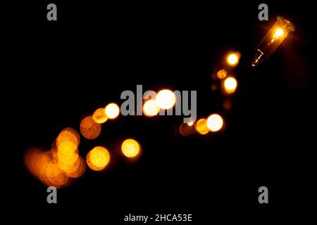 White Christmas lights Stock Photo