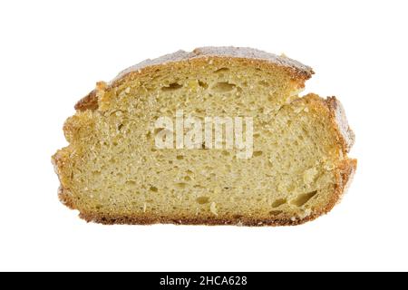 Slice of bread isolated on white background. Stock Photo