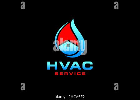 HVAC icons. Heating, ventilating and air conditioning Stock Vector