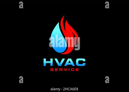 HVAC icons. Heating, ventilating and air conditioning Stock Vector