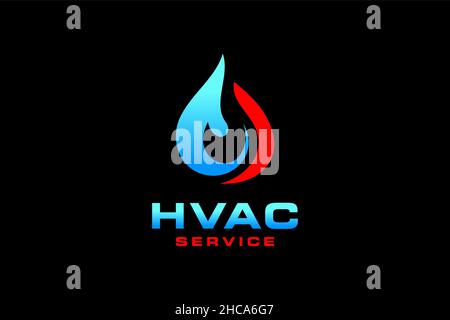 HVAC icons. Heating, ventilating and air conditioning Stock Vector