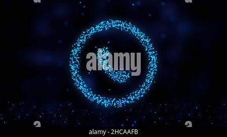 Animation of plexus network from phone symbol on colorful background with flowing of plexus particles. Animation of plexus network from mobile phone s Stock Photo