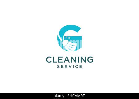 Letter G for cleaning clean service Maintenance for car detailing, homes logo icon vector. Stock Vector