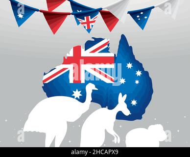 australia day patriotism Stock Vector