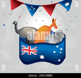 australia day national Stock Vector
