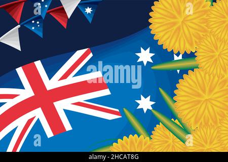 australia day poster Stock Vector