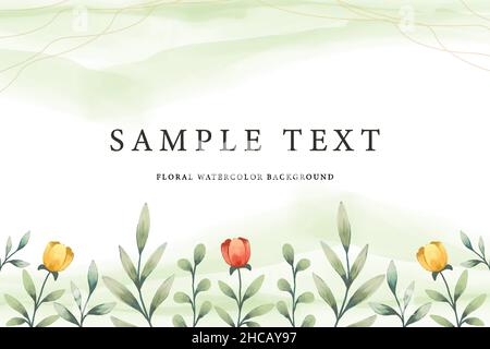 hand drawn floral watercolor background design. vector floral watercolor Stock Vector