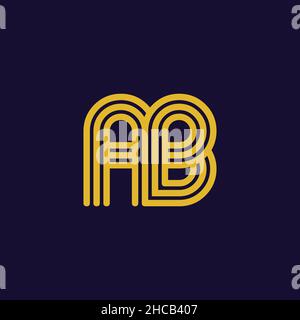 Letter AB alphabet Logo sign symbol. Modern vector logo design for the business, and company identity. Stock Vector