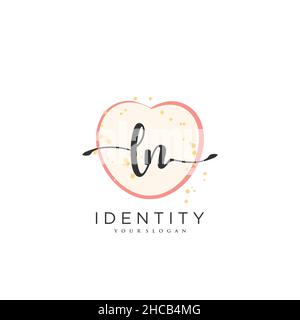 LN Handwriting logo vector art of initial signature, wedding, fashion, jewerly, boutique, floral and botanical with creative template for any company Stock Vector