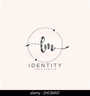 LM Handwriting logo vector art of initial signature, wedding, fashion, jewerly, boutique, floral and botanical with creative template for any company Stock Vector