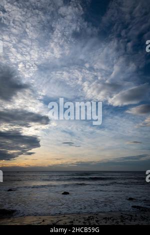 Cloud formation over Pacific Ocean, Glenburn, Wairarapa, North Island, New Zealand Stock Photo