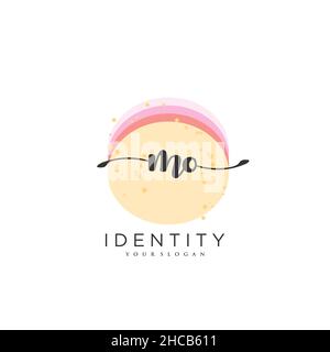 MO Handwriting logo vector art of initial signature, wedding, fashion, jewerly, boutique, floral and botanical with creative template for any company Stock Vector