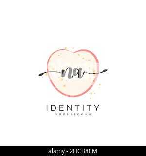 NA Handwriting logo vector art of initial signature, wedding, fashion, jewerly, boutique, floral and botanical with creative template for any company Stock Vector
