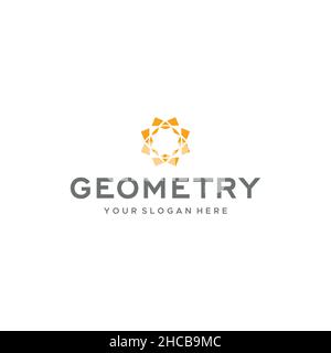Modern Colorful GEOMETRY Diagonal logo design Stock Vector