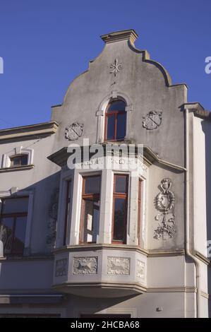 Buildings in the old town of Rinteln, Germany Stock Photo