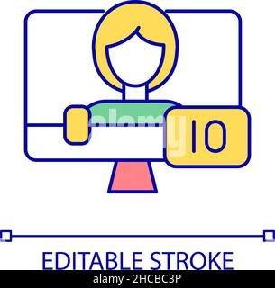 Content creator RGB color icon Stock Vector