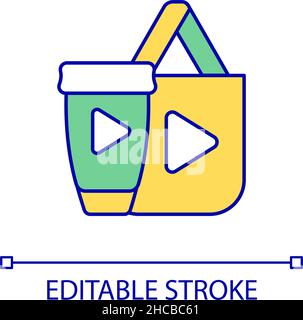 Merch selling RGB color icon Stock Vector