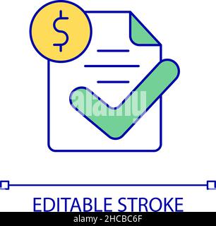 Approved payment RGB color icon Stock Vector
