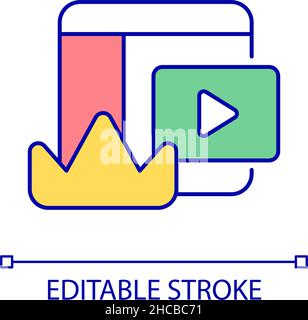 Premium account RGB color icon Stock Vector