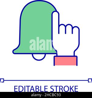 New content notification sign RGB color icon Stock Vector