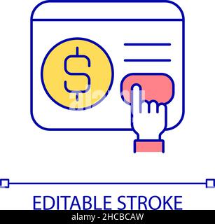 Digital purchase RGB color icon Stock Vector