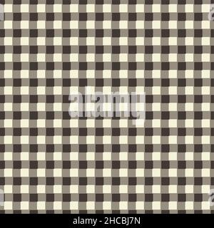 Seamless Warm gray checkered pattern - vector illustration Stock Vector