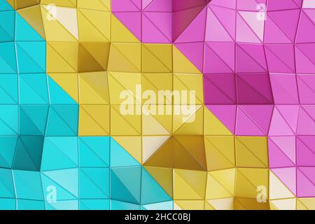 Bright multicolored abstract background. 3d illustration. Stock Photo