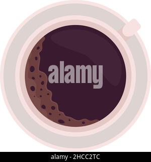 Coffee in cup semi flat color vector object Stock Vector