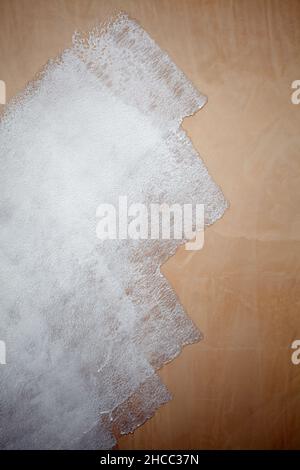 White paint on new plastered walls Stock Photo