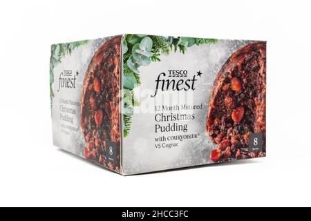 Tesco Finest Christmas Pudding Stock Photo