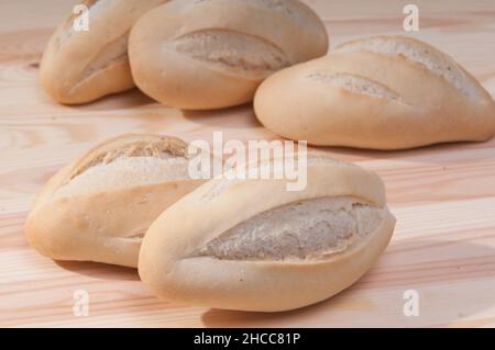 different types of artisan bread just out of the oven Stock Photo