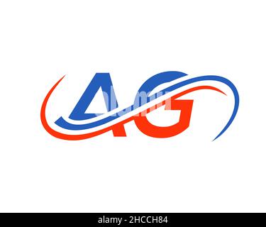 AG Letter Logo Design, AG Letter, AG Logo. AG Initial Letter Logo Colored  Red and Blue, Vector Logo Design Template Elements for Stock Vector -  Illustration of identity, objects: 163386400