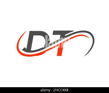 DT logo Design for Financial, Development, Investment, Real Estate And Management Company Vector Template. DT Letter Linked Business Logo. Initial DT Stock Vector