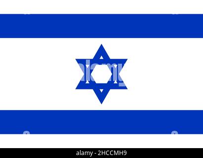 Israel flag flat vector colored icon Stock Vector