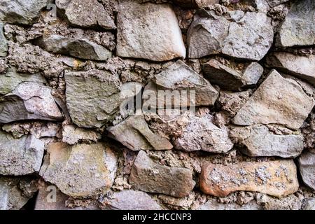 Texture of a stone wall. Old castle stone wall texture background. for background or texture. Stock Photo