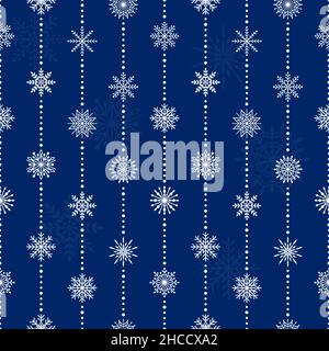 Seamless pattern with snowflakes, vector illustration Stock Vector